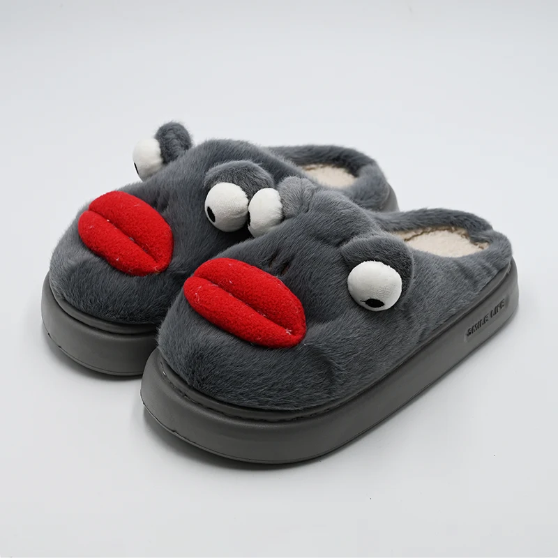 Grote mondkikker katoen slippers