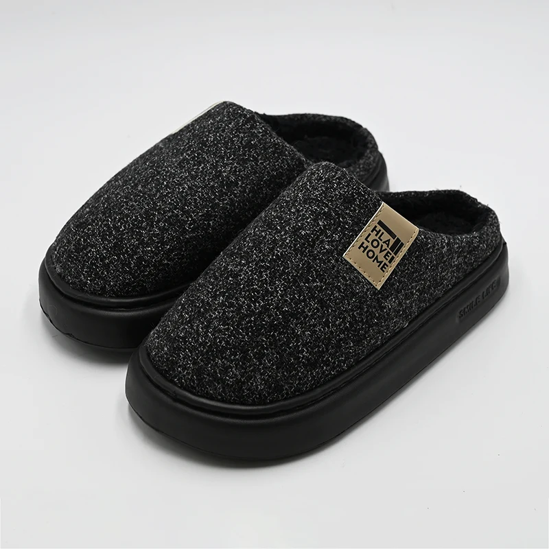 Zwarte sesam katoenen slippers