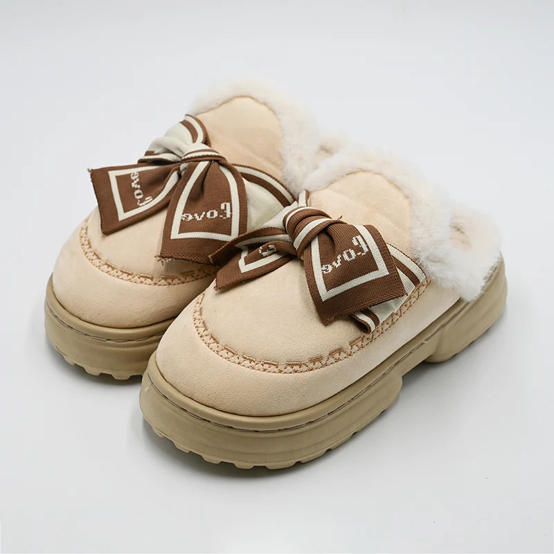 Boogknoop dikke kolotjeszolen slippers