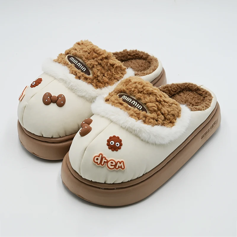 Schattige chocoladeboon floss slippers