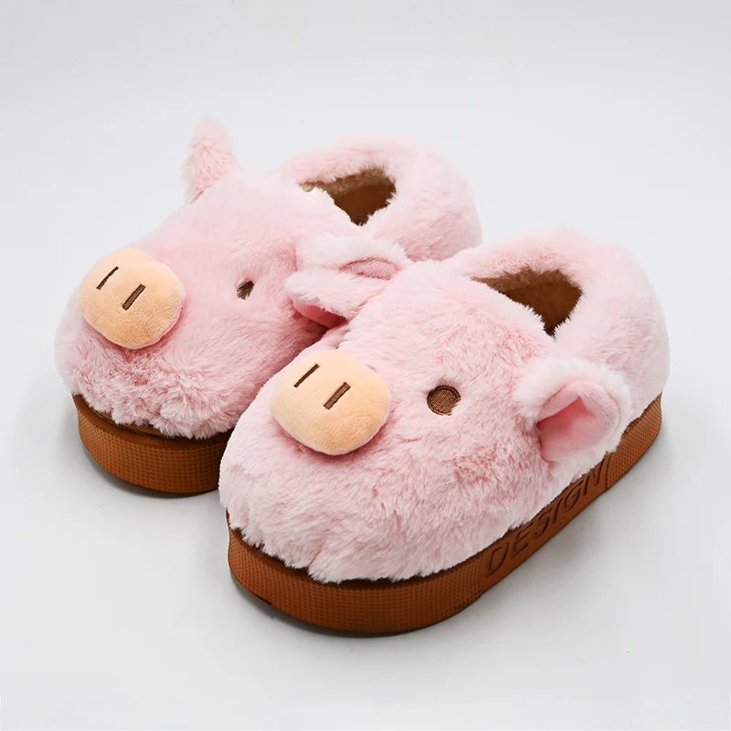 Katoenen slippers van varkenshoofd